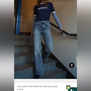 Zara High rise wide leg jeans